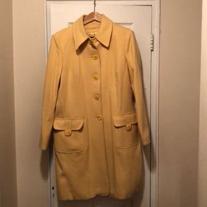 Pale Banana Yellow wool coat